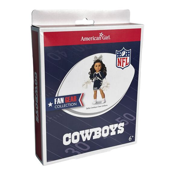 American Girl NFL Dallas Cowboys Cheer UNFORM DCC Cheerleader Costume Pom Poms - Picture 11 of 11